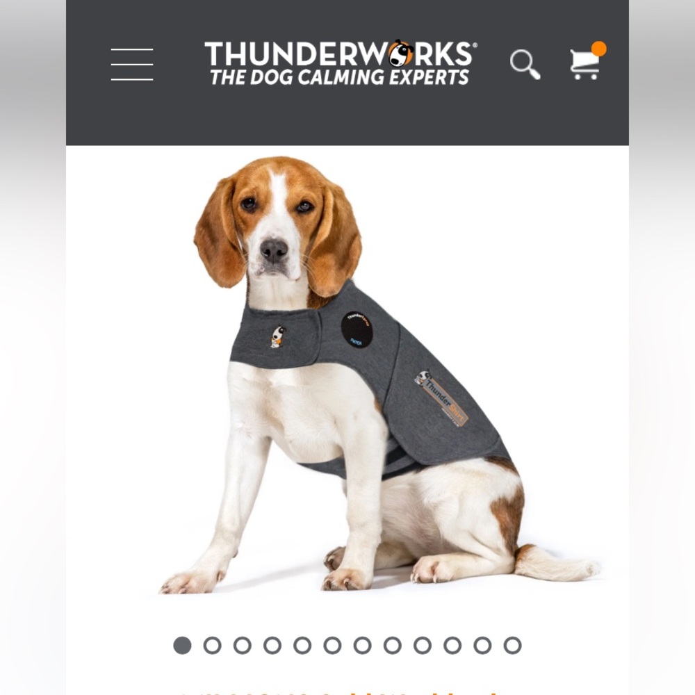 ThunderShirt Dog Anxiety Jacket Medium Grey NWOT 26-40lbs